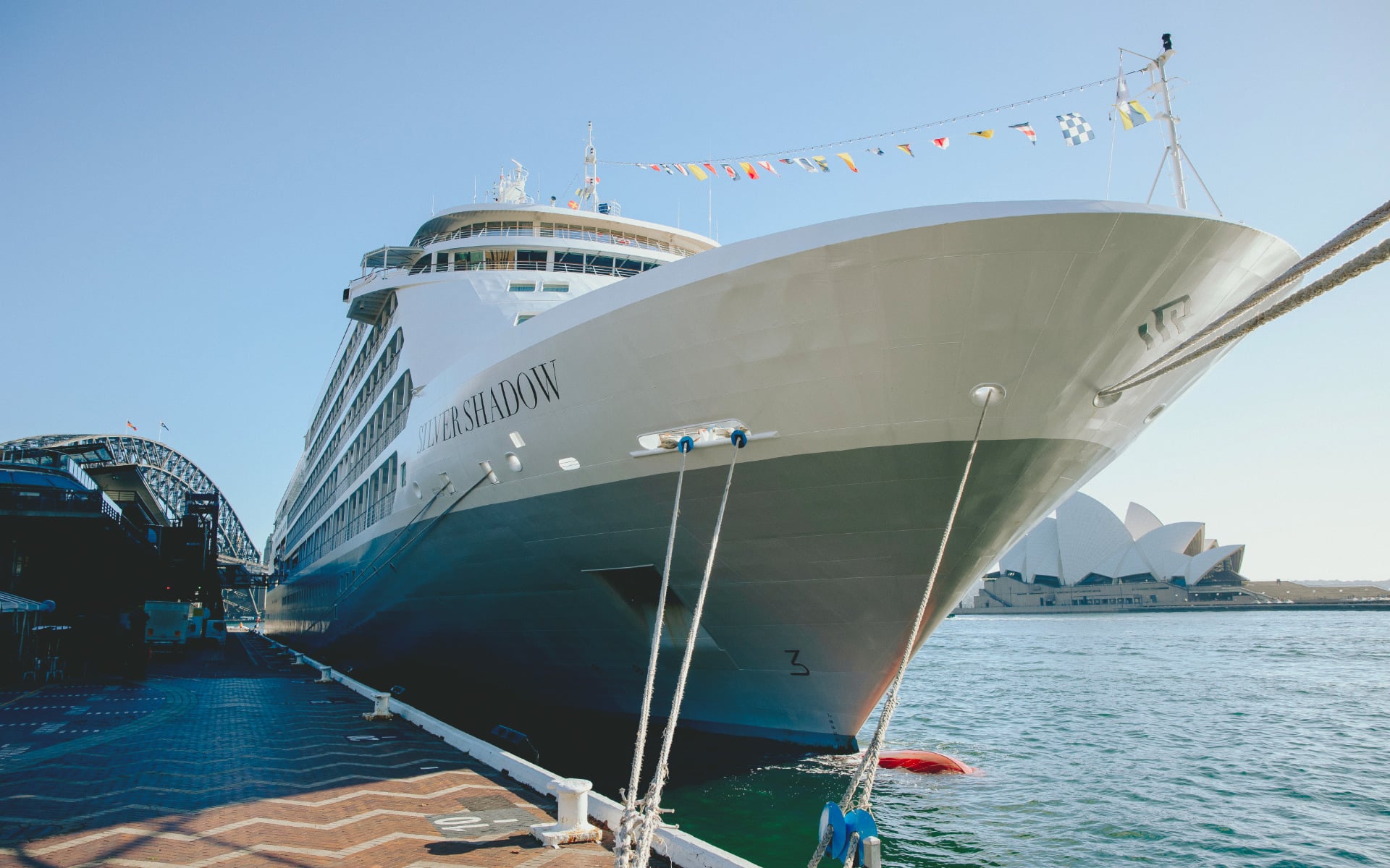 Sliver Shadow in Sydney, Australia ahead of the Silversea World Cruise 2023.