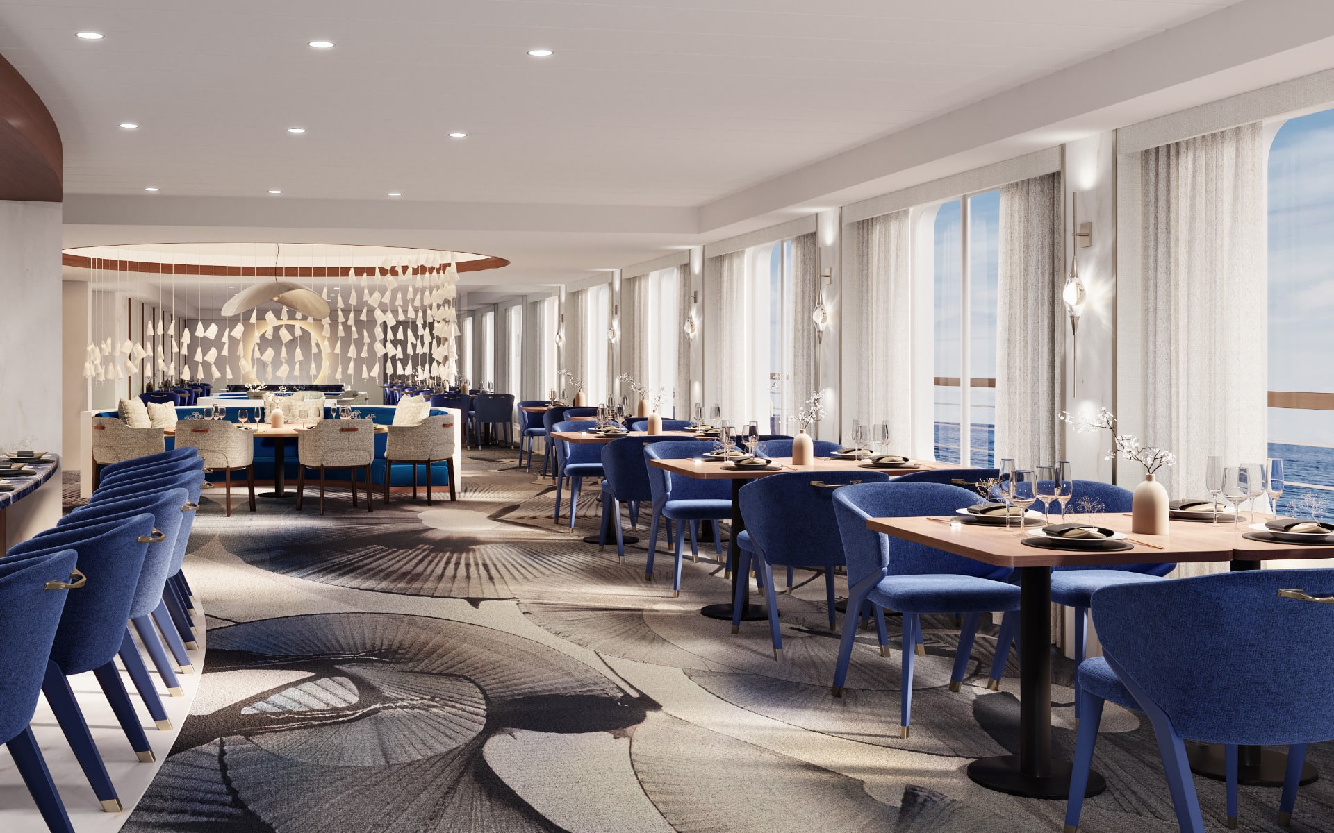 Umi Uma restaurant on Crystal serenity (rendering).