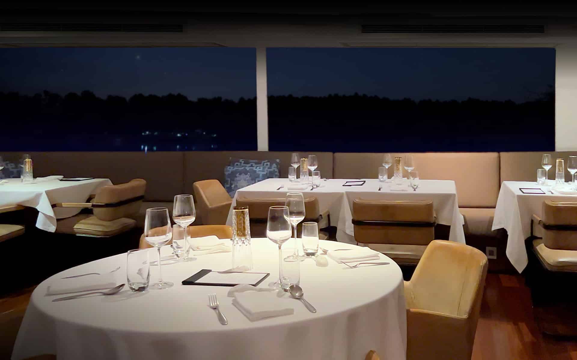 The Dining room is the main Aqua Mekong restaurant.