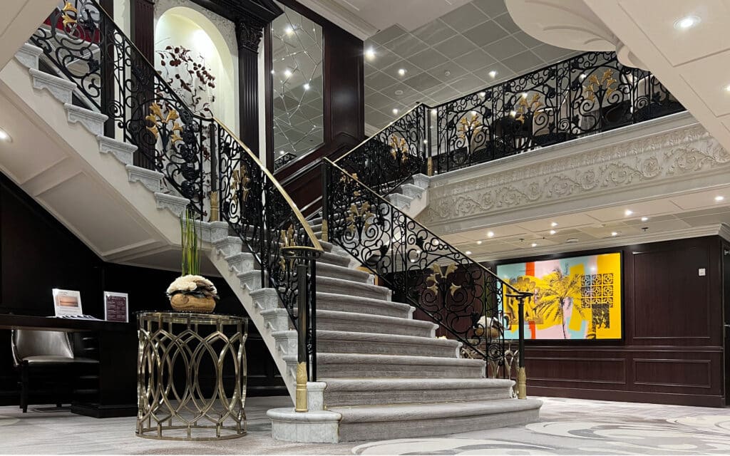 The Grand Staircase on Azamara Quest.