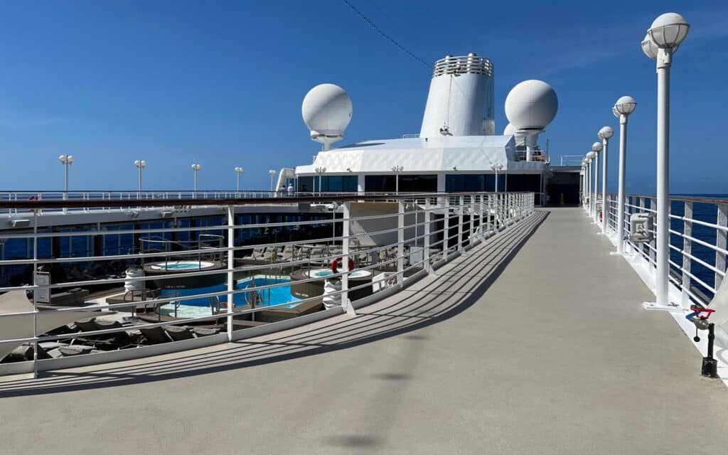 The jogging track on Azamara Quest.