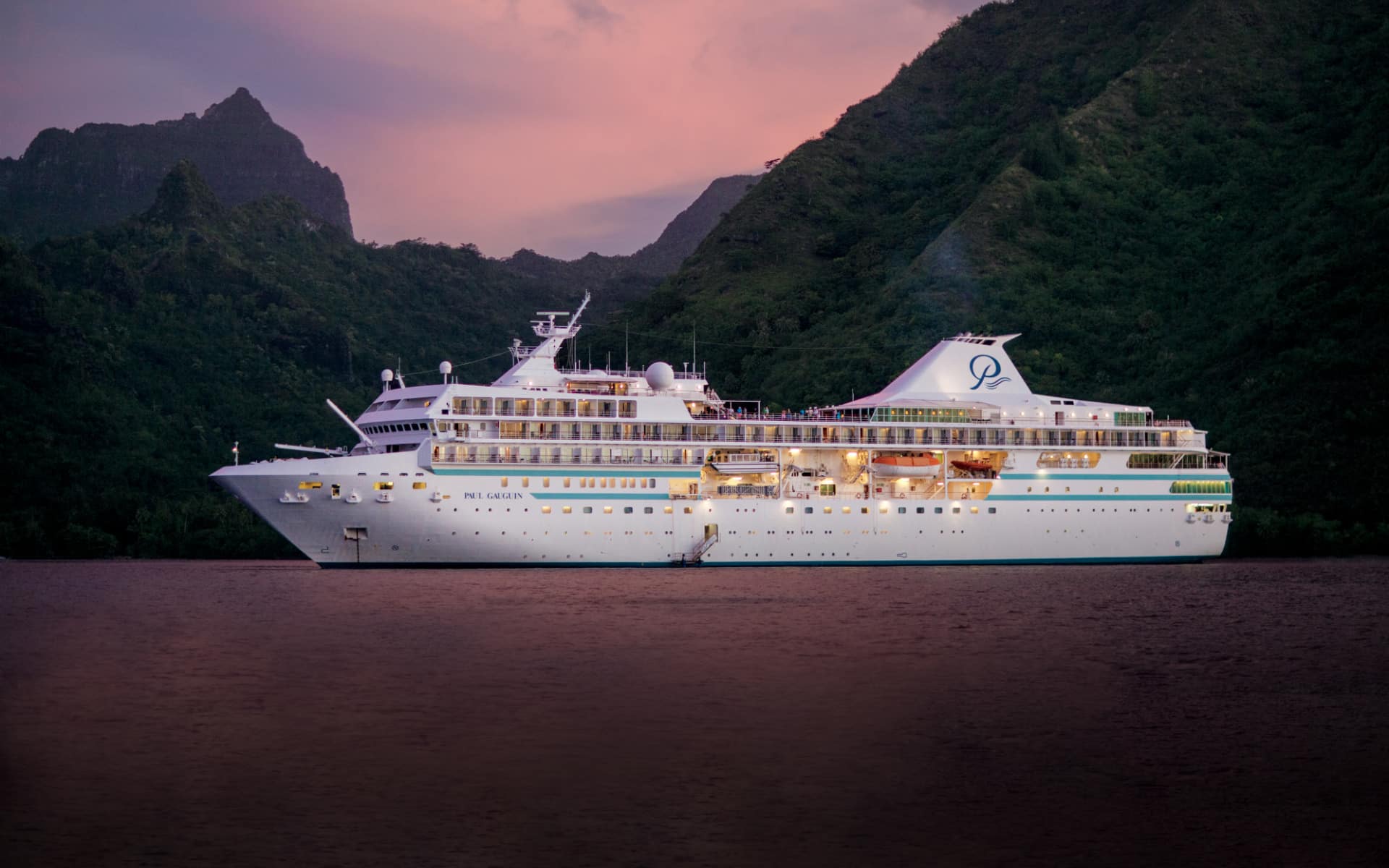 The Paul Gauguin cruise ship.