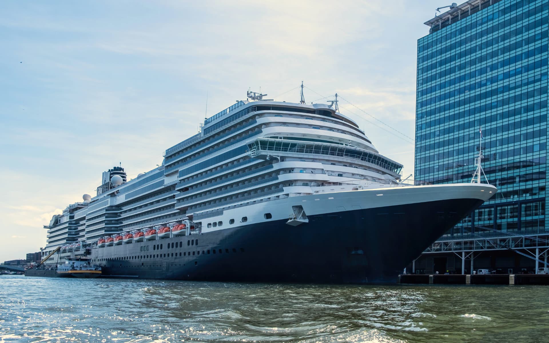 Amsterdam will ban large cruise ships like this one.