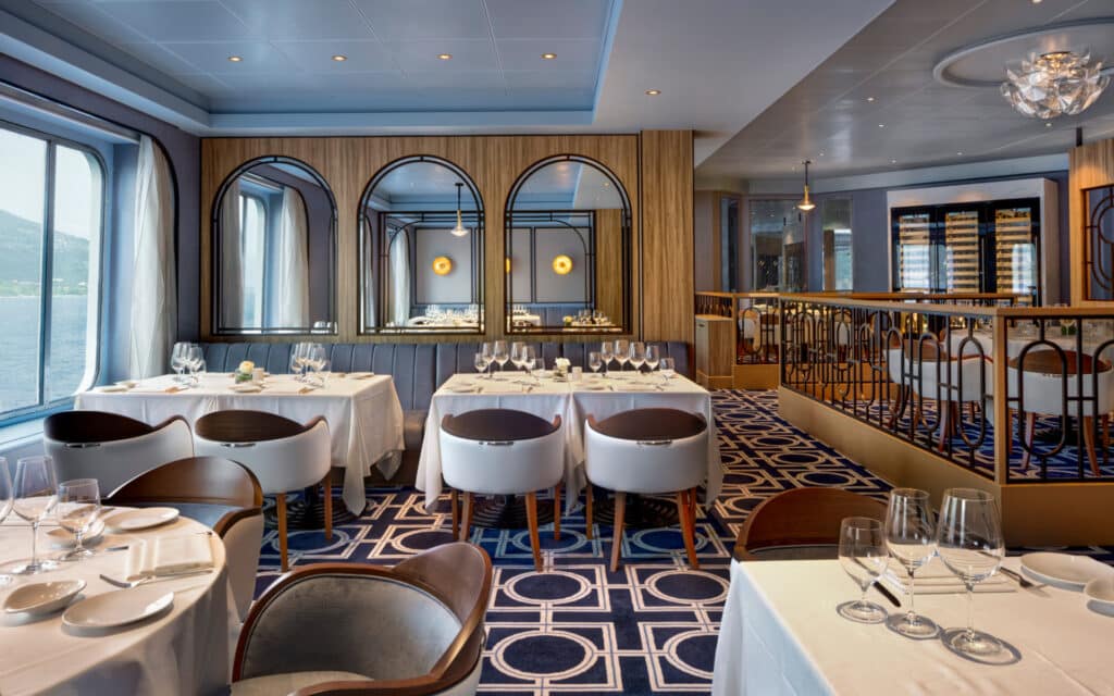 The Osteria D’Ovidio restaurant on the relaunched Crystal Symphony.