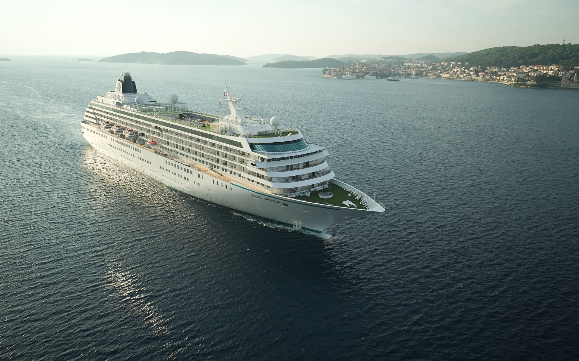 Crystal Symphony sets sail on its maiden voyage.