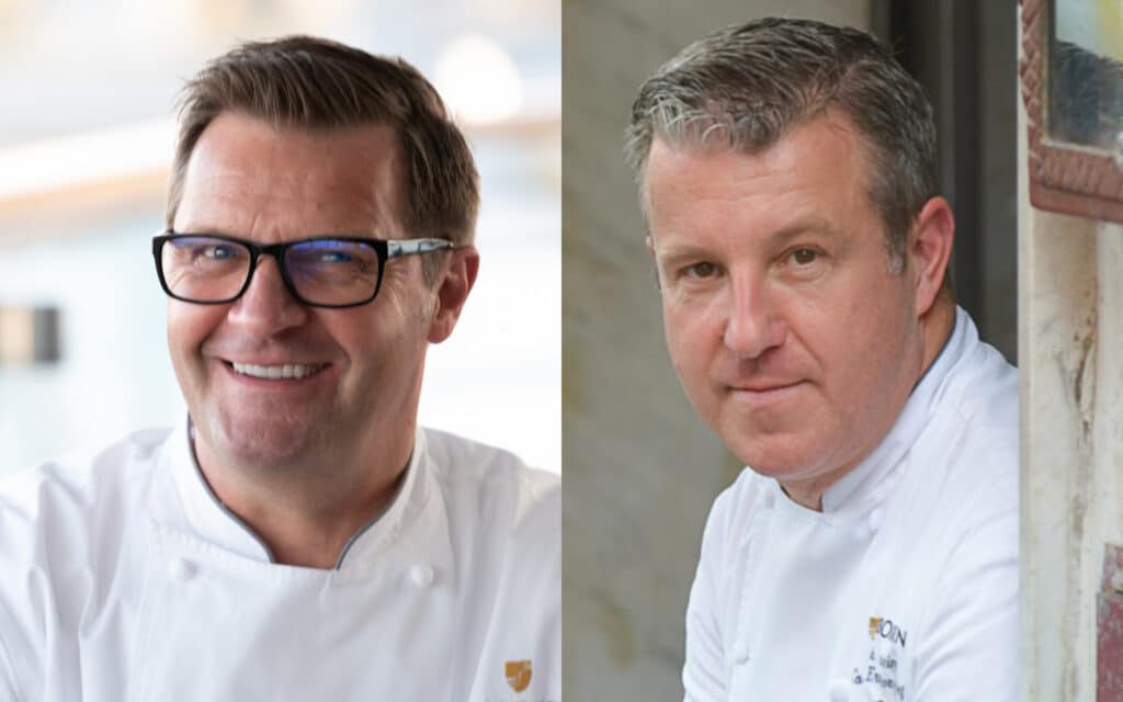 Chefs Anton Egger and Franck Salein.