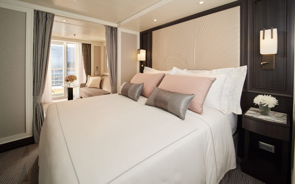 One of the Deluxe Veranda Suites on Seven Seas Grandeur.