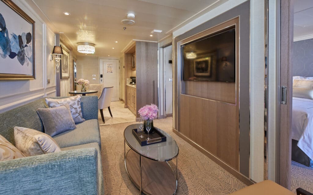 A Penthouse Suite on Seven Seas Grandeur.