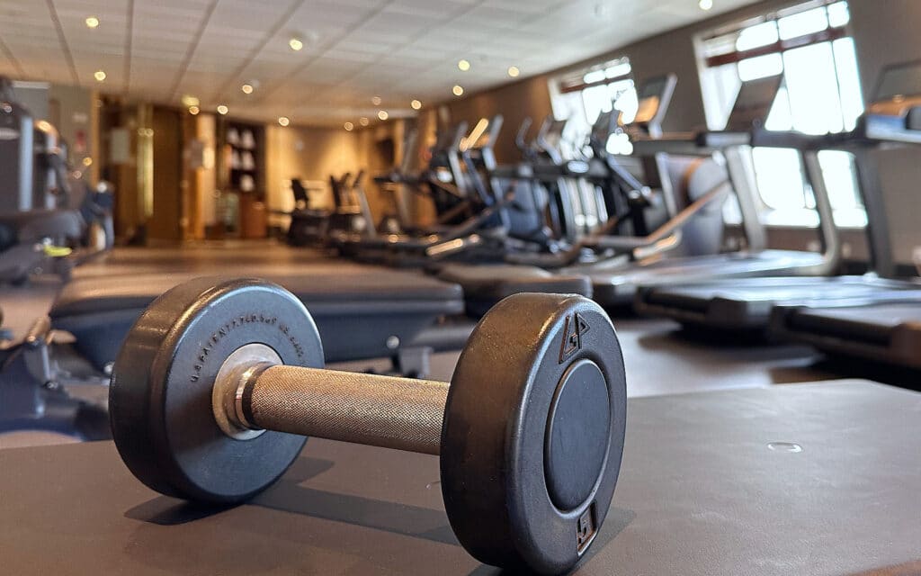 The gym on board Crystal Symphony.