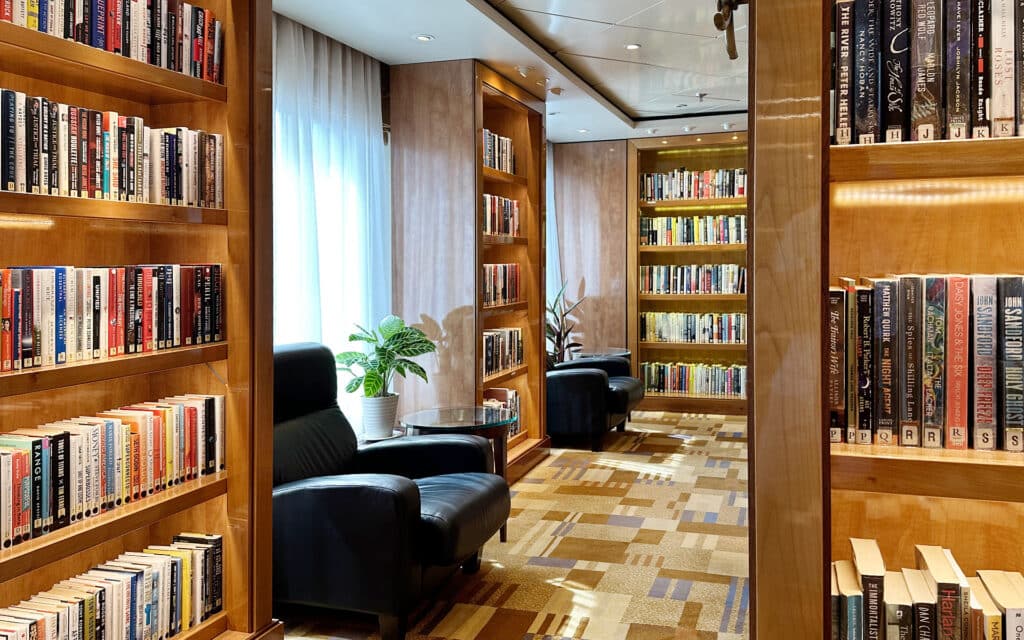 The library on board Crystal Symphony.