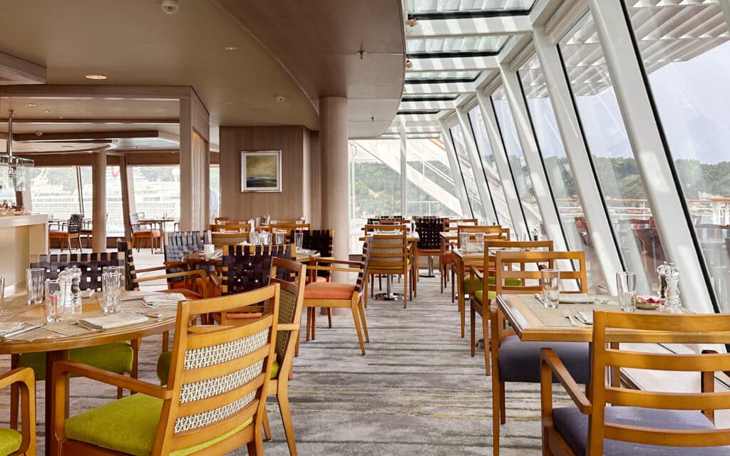 The Marketplace buffet restaurant on board Crystal Symphony.