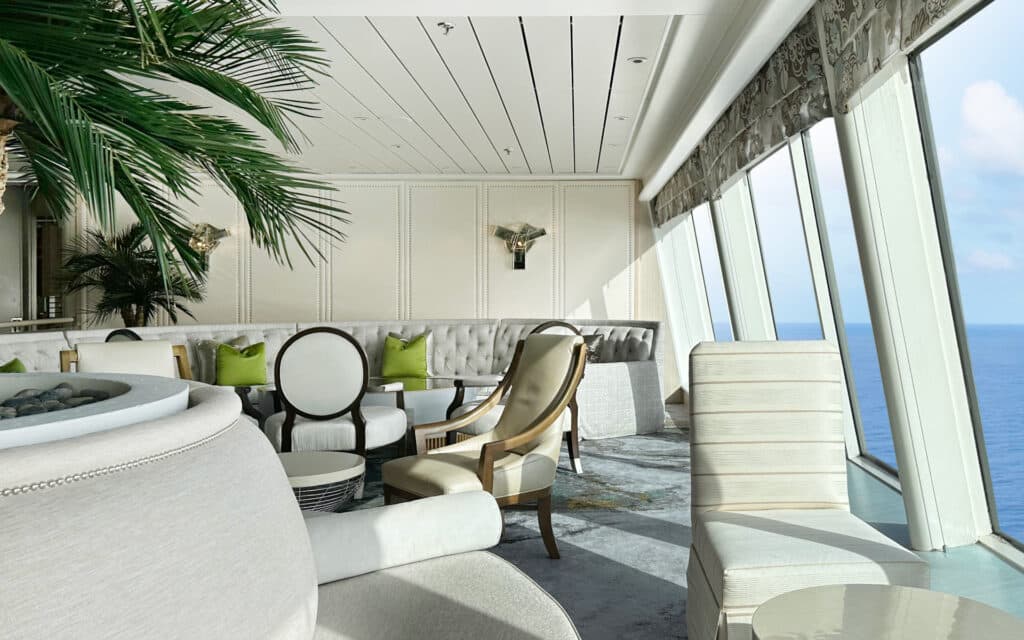 Crystal Symphony's Palm Court lounge.