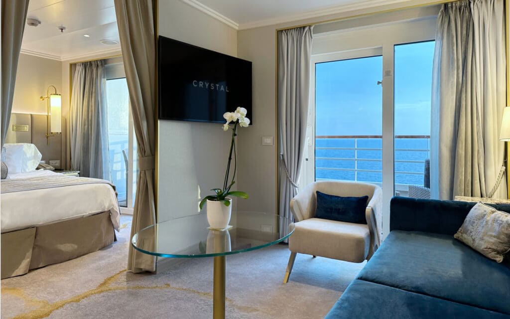 A Sappire Veranda Suite on Crystal Symphony.