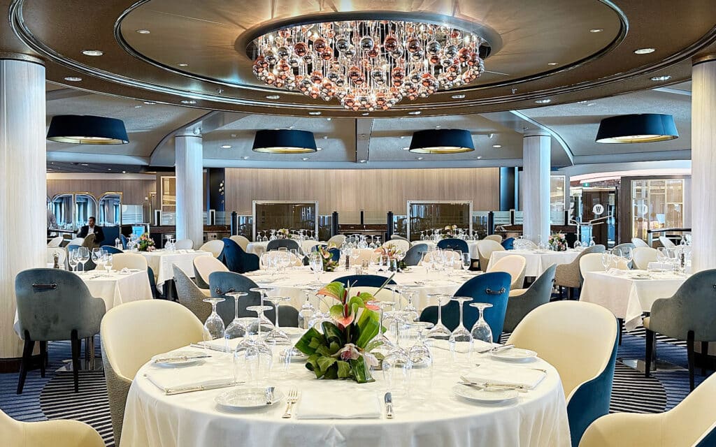 Crystal Symphony's acclaimed Waterside Restaurant.