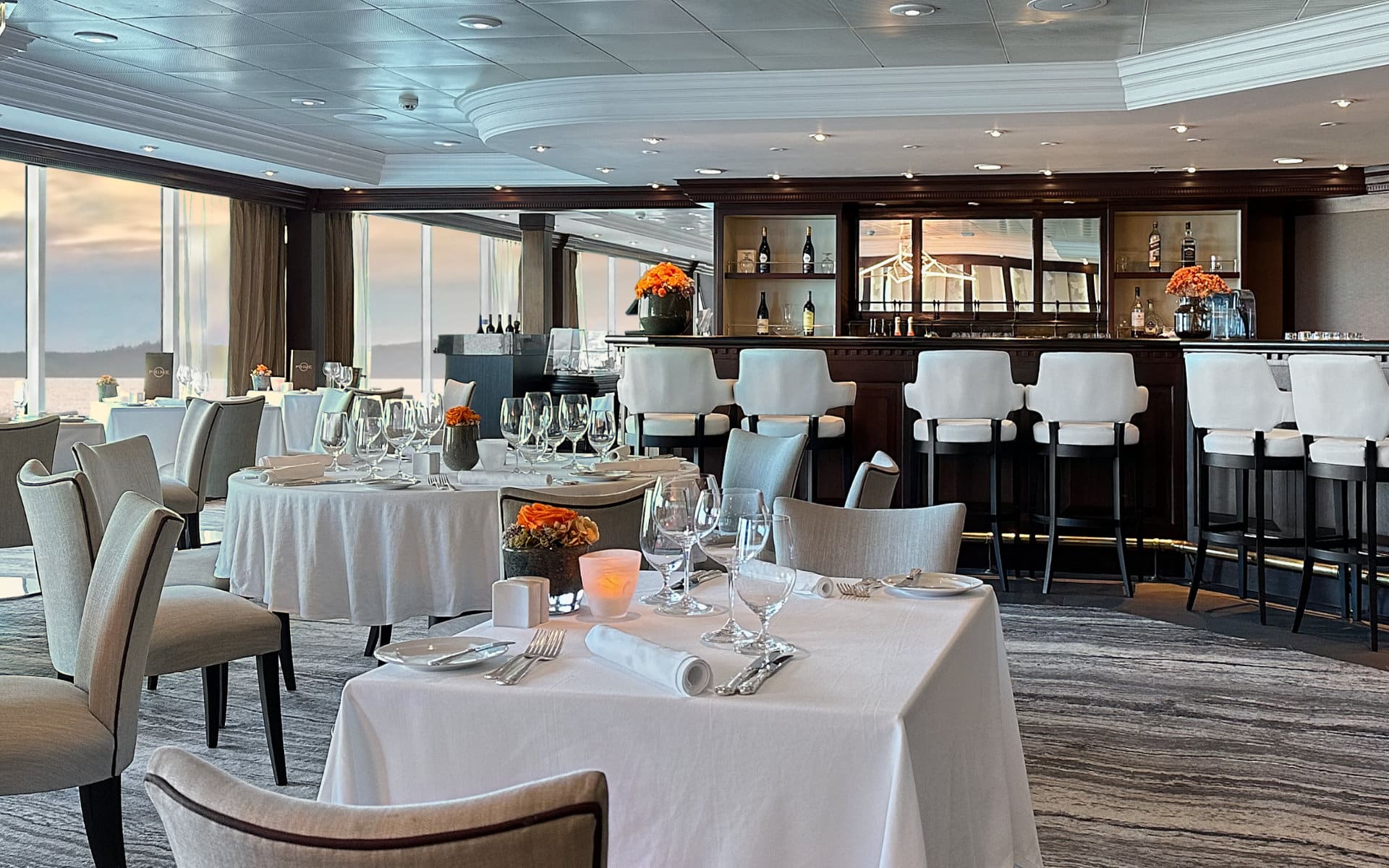 Azamara Pursuit has five restaurants, including this one which is called Prime C.