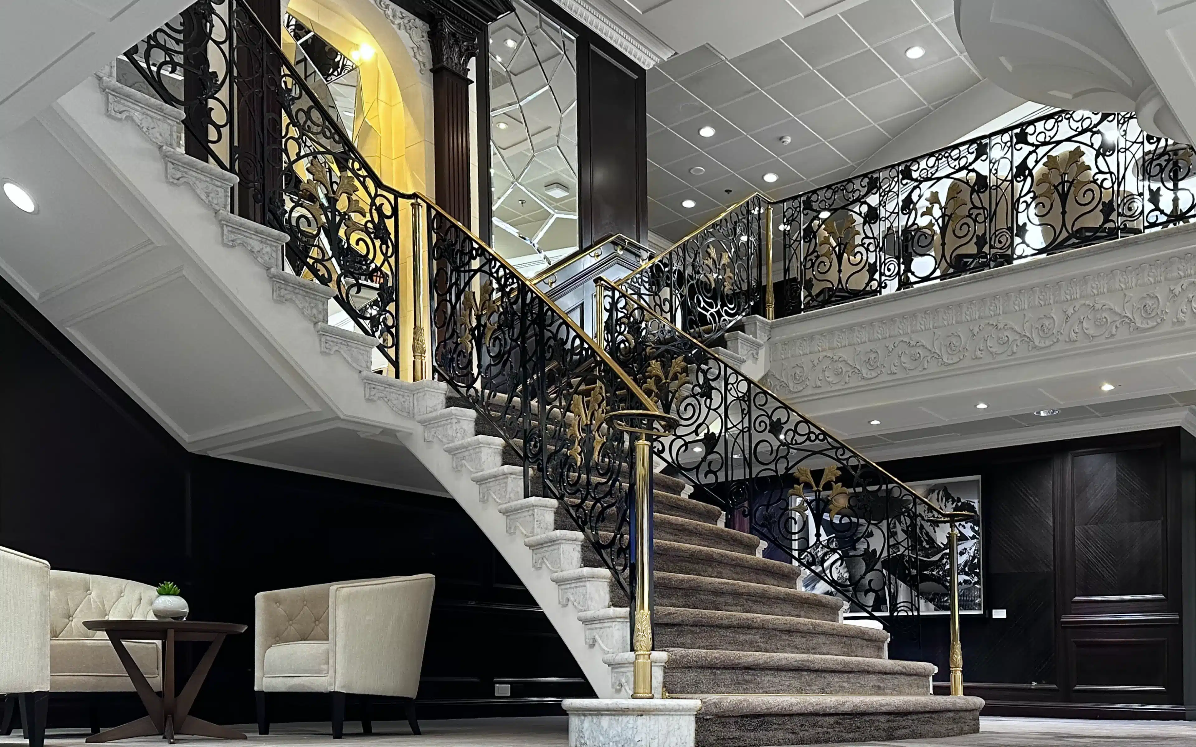 The Grand Staircase on Azamara Onward.