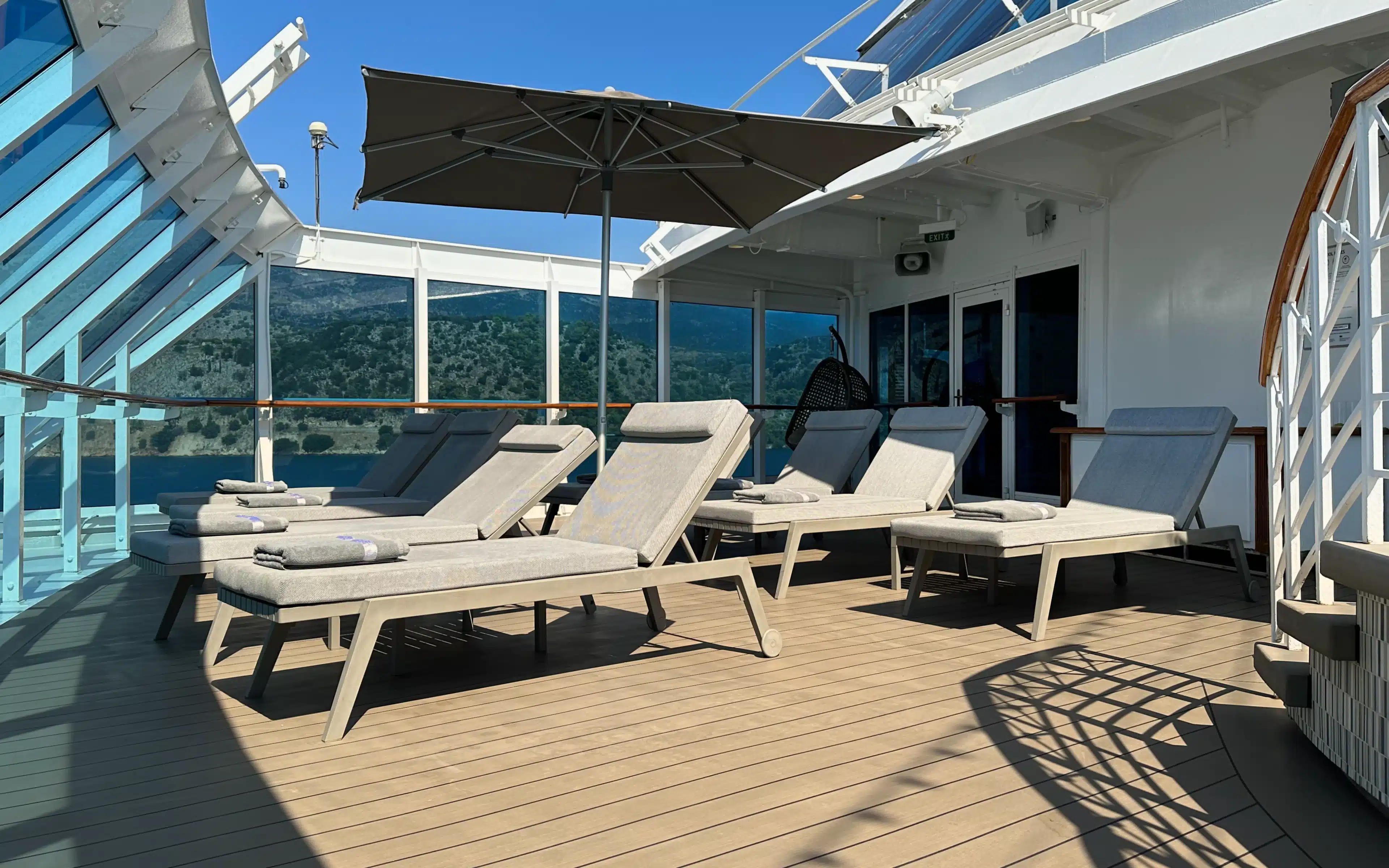 The exclusive Sanctum Terrace on Azamara Onward.