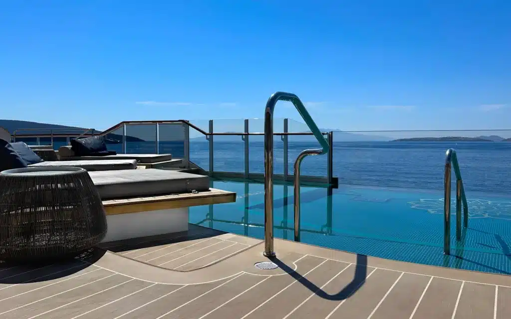 The Astern pool on the Explora I cruise ship.