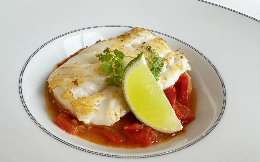 A seafood dish served in one of the Seven Seas Mariner restaurants.