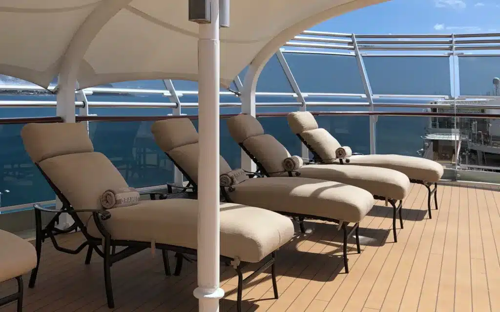 The Grills Terrace on board the Queen Elizabeth cruise ship.
