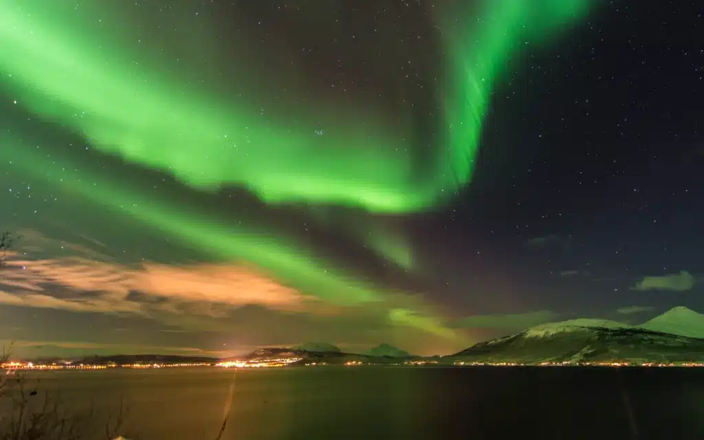 The Northern Lihgts above Tromso, Norway.