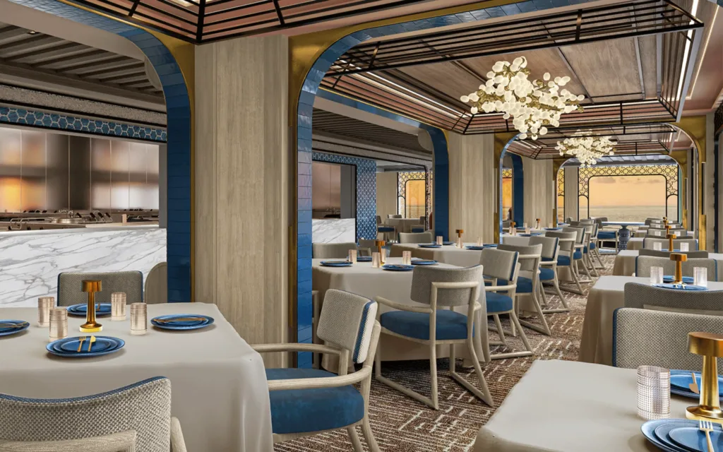 The Azure restaurant aboard Seven Seas Prestige (rendering).