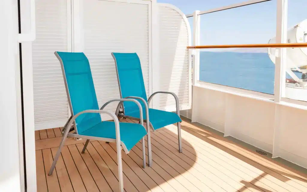 Celestyal Discovery Grand Horizon Suite balcony.