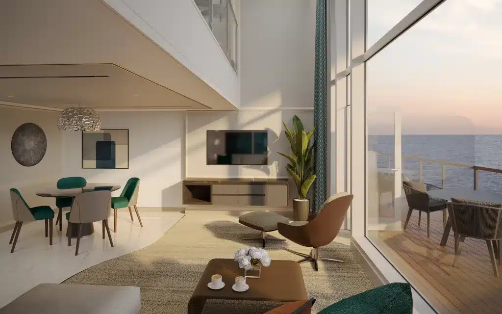 A Grand Loft Suite aboard Seven Seas Prestige.