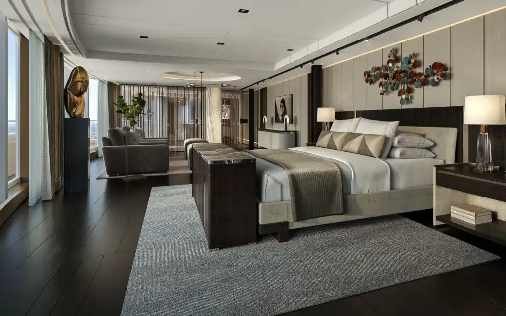 A master bedroom.
