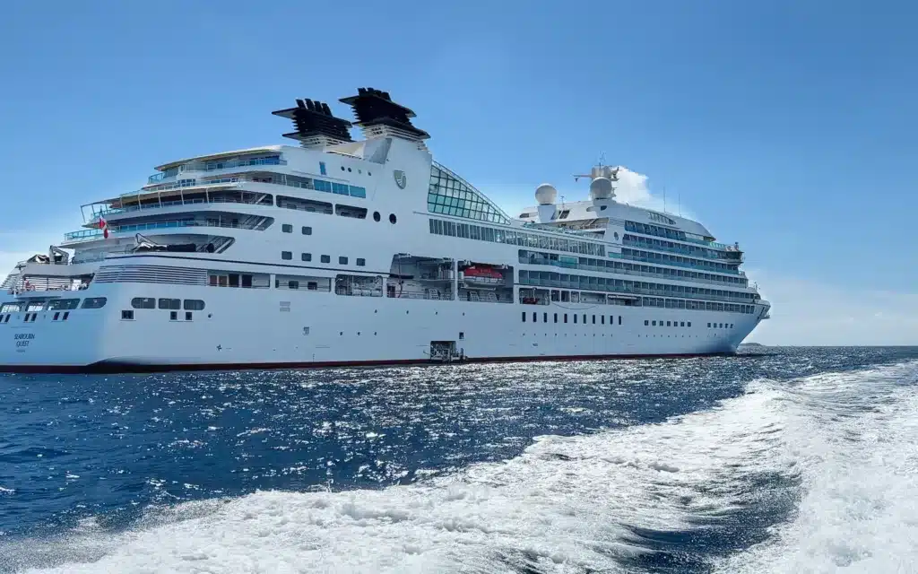 The Seabourn Quest cruise ship.