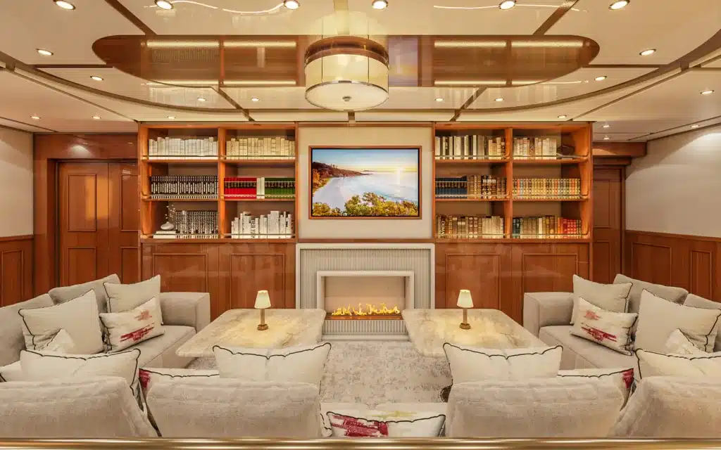 The Main Salon on board Aqua Lares.