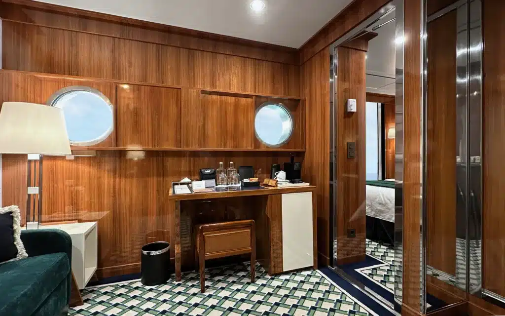 A Horizon Deluxe Junior Suite on board Atlas Ocean Voyages cruise ships.