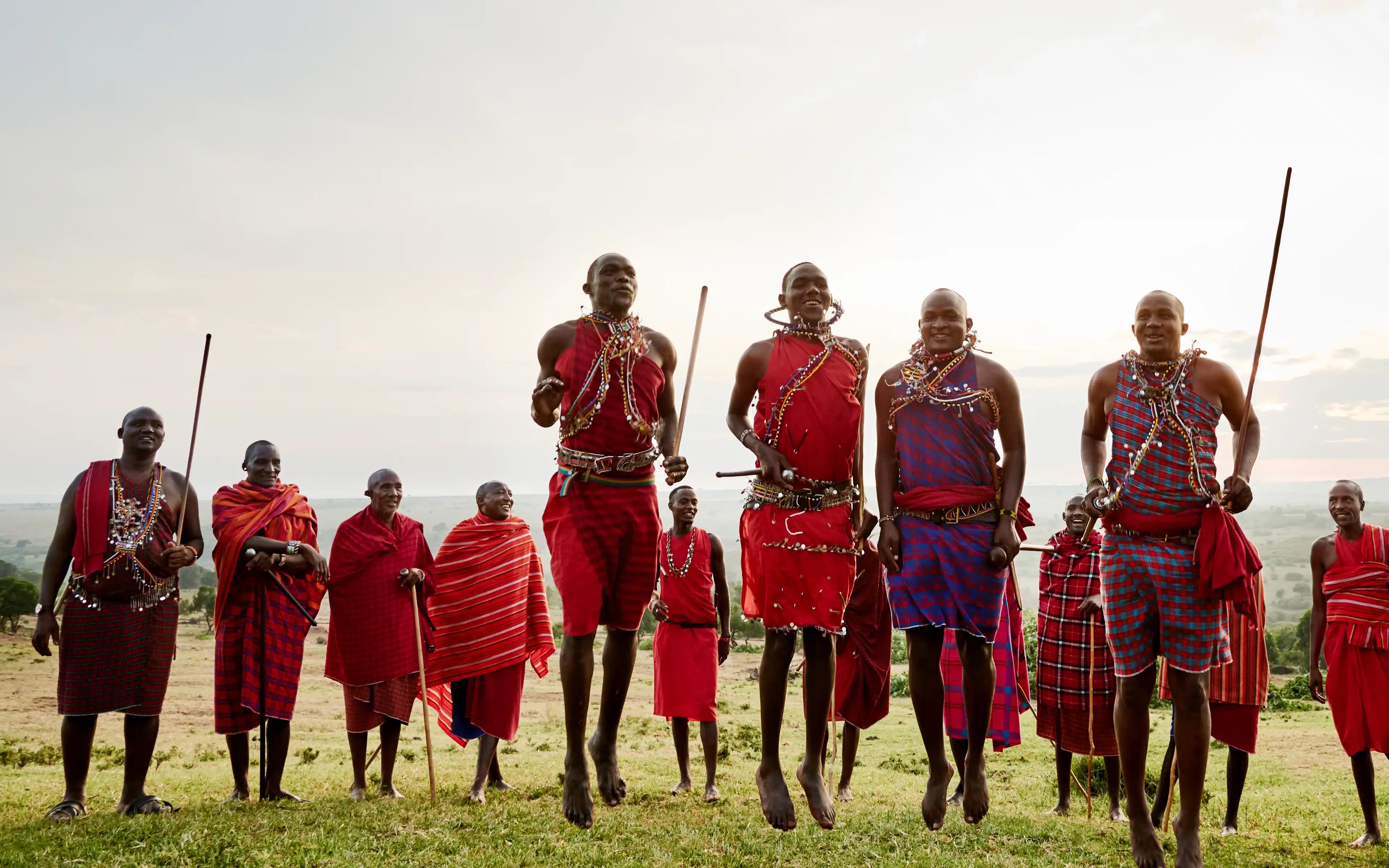 Maasai people of East Africa dance the distinctive adumu.