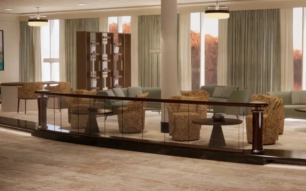 The Atrium on board Crystal Symphony.