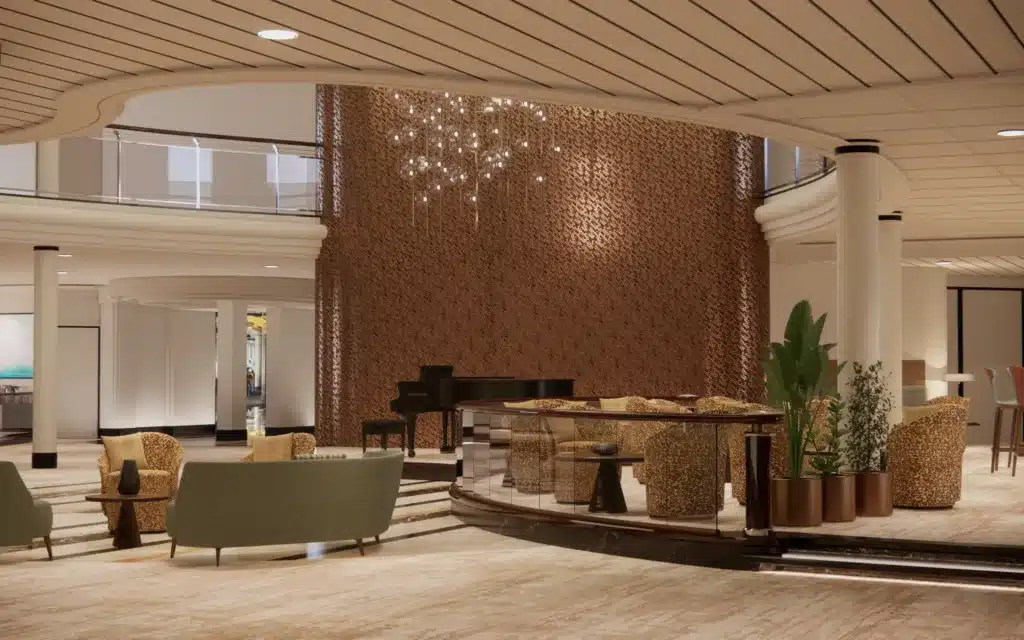 The Atrium on board Crystal Symphony.
