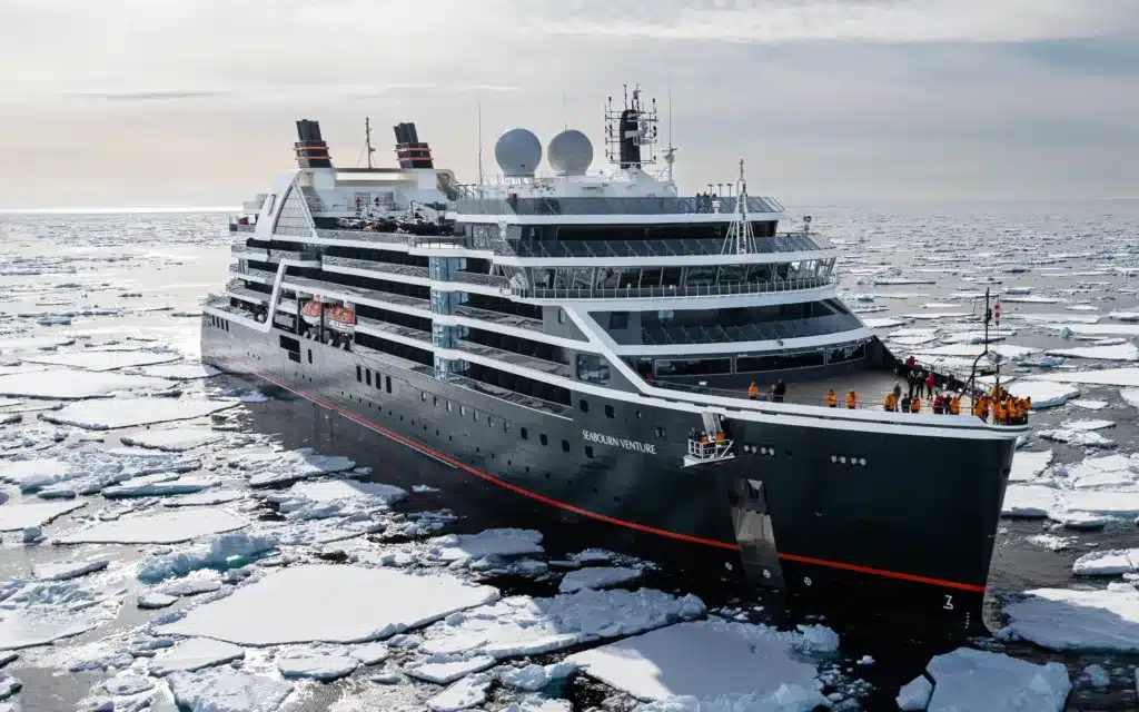 The Seabourn Venture expedition ship.