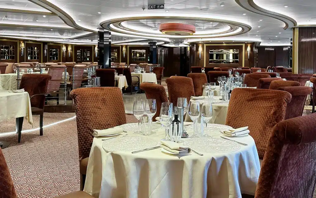 The Atlantide restaurant on board Silver Spirit.