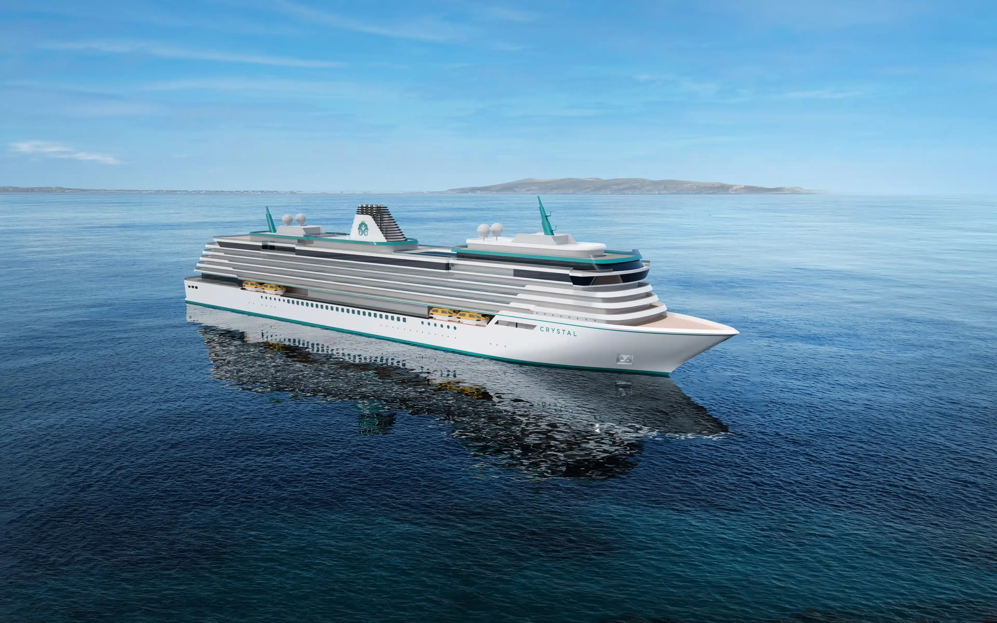 A rendering of the recently commissioned Crystal Grace cruise ship.