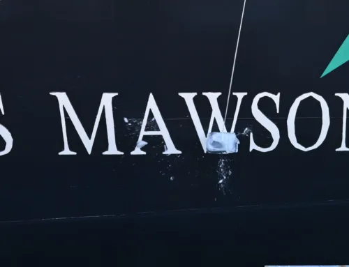 A ship christened with ice: Aurora Expeditions launches the Douglas Mawson on Sydney Harbour