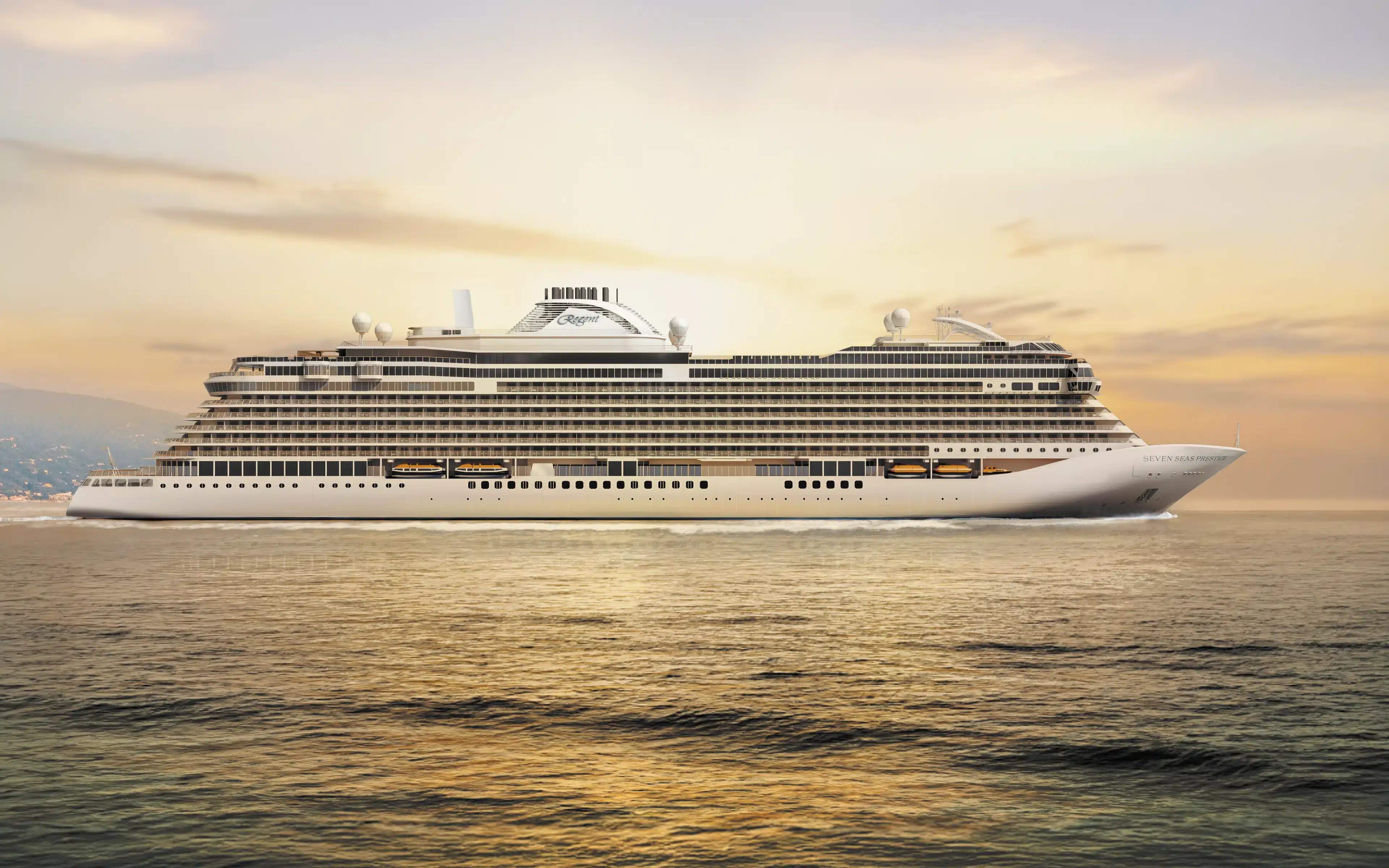 Rendering of the Seven Seas Prestige cruise ship.