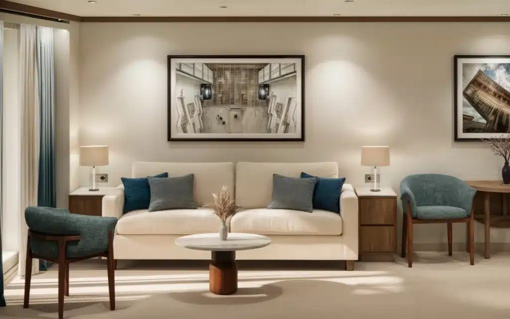 Sapphire Suite on board Crystal Grace (rendering).